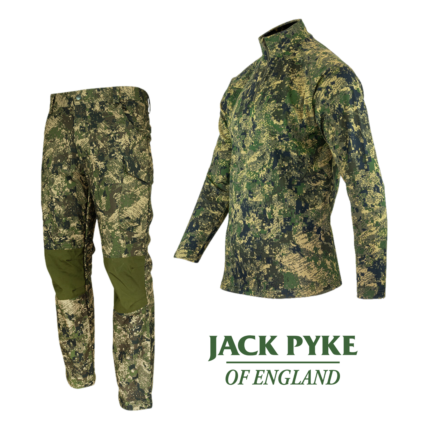 Tactical Softshell Digicam Set: Trousers & Long-Sleeve Top